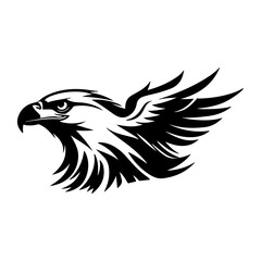 Eagle Head Silhouette Vector – Bold Flying Eagle Design