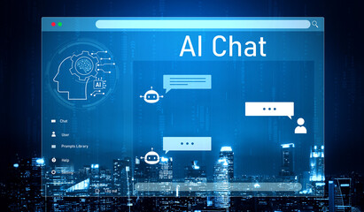 AI chatbot interface facilitates communication, chatbot, and AI interaction for automated user...