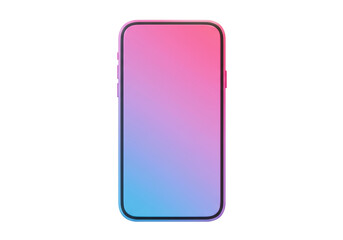Isolated Gradient Pink and Blue Smartphone Mockup