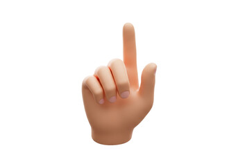 female hand isolated on white background
