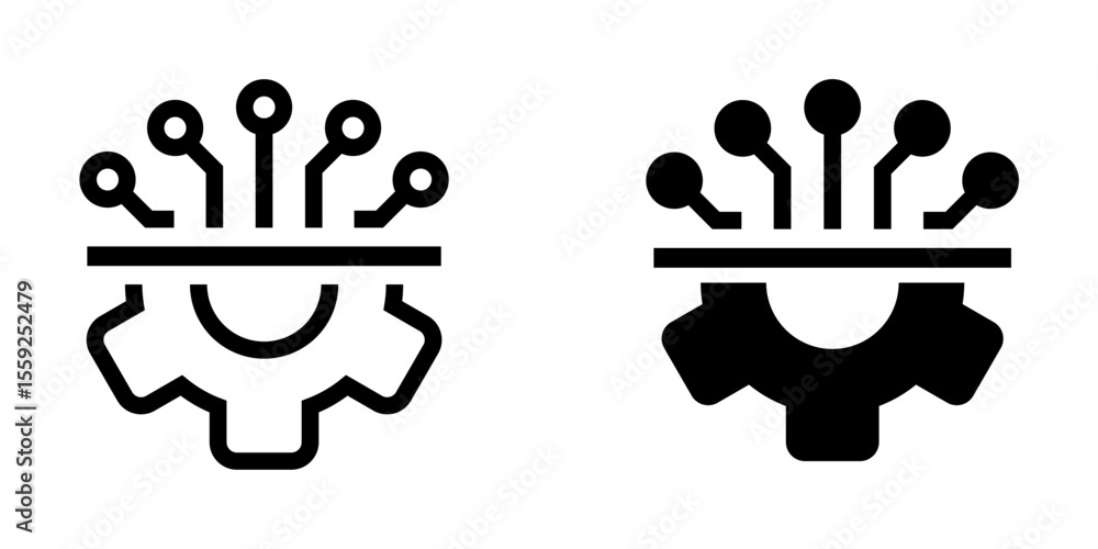 Poster artificial intelligence concept icon