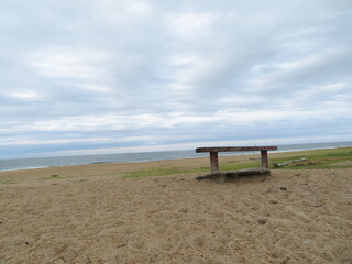 beautiful sandy beach summer lonely sea waves sky vacation tranquility relaxation