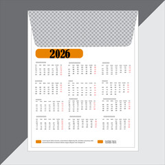 stylish calender design for 2026
