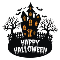 halloween house with bats