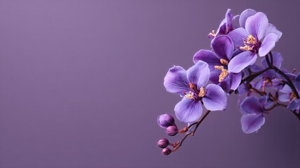 Purple Flowers in Full Bloom Showcasing Delicate Petals and Intricate Details in a Close-Up View