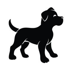 Puppy Dog Illustration Silhouette