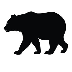 Bear black silhouette illustration