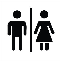 Toilette symbol  on white background