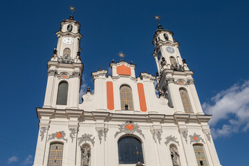 Fototapeta premium Stunning Baroque Church of the Ascension in Vilnius, Lithuania