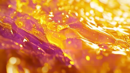 Golden bokeh texture with shimmering spots and glistening droplets for elegant background design and artistic presentations