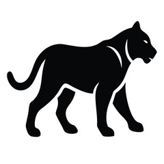 tiger silhouette  art on isolated background