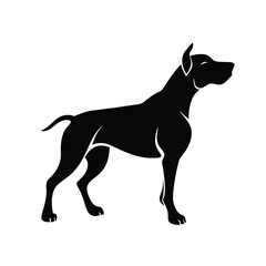 Vector silhouette of a dog.