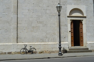old bicycle in the street