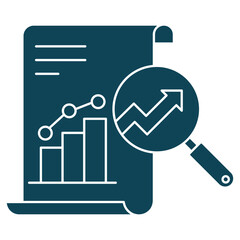 Growth Reporting icon, Tracking Success Unleashing Insights with Growth Reporting, Data-Driven Decisions Visualizing Business Growth Effectively, vector