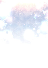 手描き素材　赤と青の光のコントラストとキラキラ輝く雰囲気　抽象背景イラスト