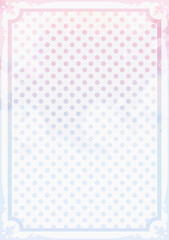 手描き素材　淡いピンクと水色の可愛く綺麗　抽象背景イラスト