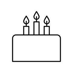 Cake icon vector. dessert illustration sign. sweet symbol. Birthday logo. Bakery web icon.
