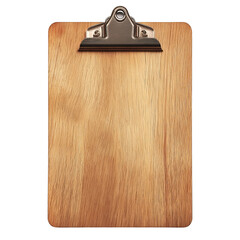 Wooden Clipboard: An overhead shot captures the essence of a classic wooden clipboard, showcasing the intricate wood grain and metallic clip. A timeless emblem of organization.