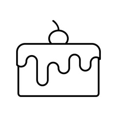 Cake icon vector. dessert illustration sign. sweet symbol. Birthday logo. Bakery web icon.