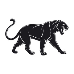 Obraz premium Majestic Black Panther Wild Cat Design Illustration