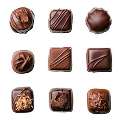 Obraz premium Assorted Chocolates: A delectable assortment of artisan chocolates, each a miniature masterpiece of confectionery art, promising a symphony of flavors and textures.