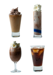 cold coffee with ice and cream