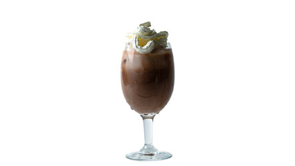 cold coffee with ice and cream