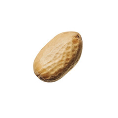 Peanut: A single peanut, showcased in perfect isolation, with its characteristic texture and detail, a staple in culinary delights and symbolic of nature's bounty.