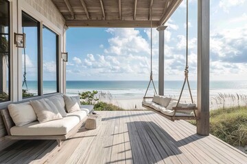 Stock has created a luxurious interior for a beach house that features a breathtaking sea view