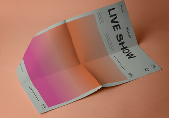 Poster Mockup with Folds