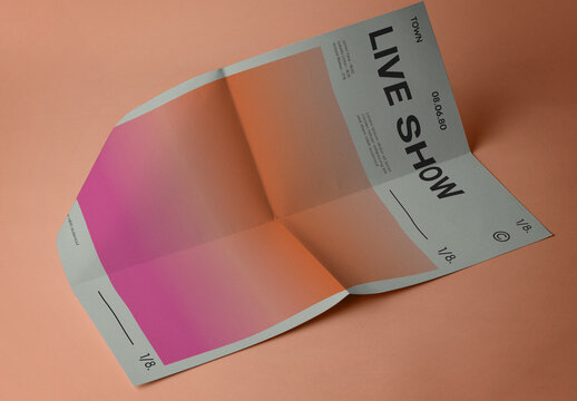 Poster Mockup with Folds