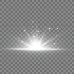 Shining Light Burst: A burst of bright, white light with sparkles and lens flare, perfect for adding a radiant effect to your designs. 