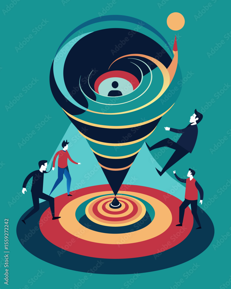 Poster like a vortex pulling them in the negative spiral seemed to have a life of its own consuming the per