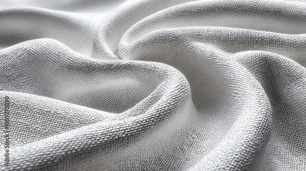 Poster white textured canvas with a tear revealing a smooth white surface underneath creates abstract textu