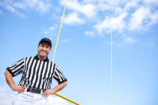 Referee: Cheerful Referee Looking at Camera