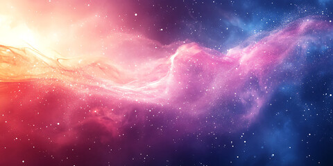 Abstract cosmic galaxy background with nebula clouds,twinkling stars,and vibrant gradient colors for space exploration