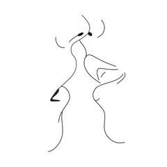 vector silhouette of a woman