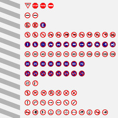 Regulatory Traffic Signs – Vector Road Sign Collection