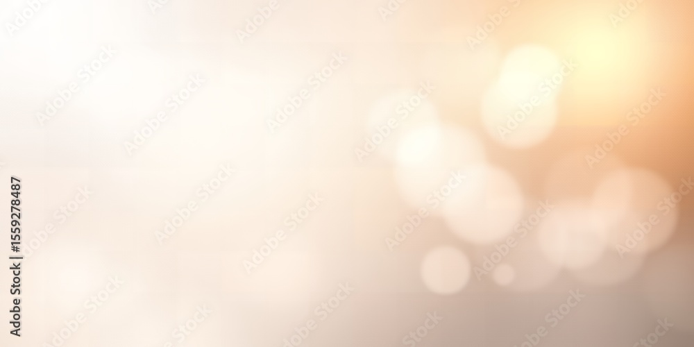 Poster soft light bokeh background with gentle peach and gold tones creating a dreamy effect