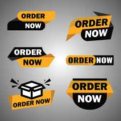 Order Now Trendy Banners And Stickers Vector Set For Promoting Sales And Discount Offers In Graphic Design Projects