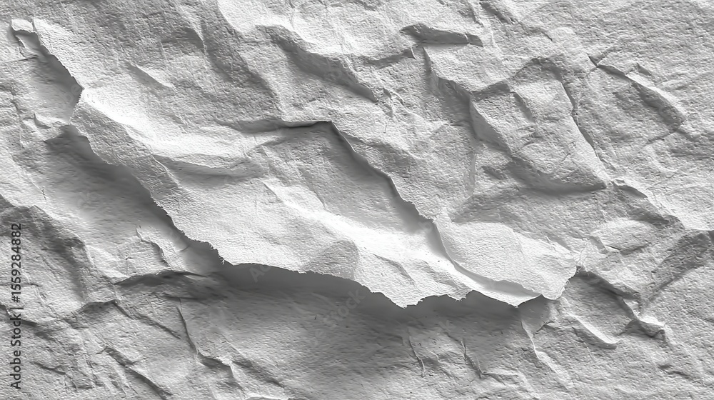 Aufkleber crumpled white paper texture showing rough surface and folded pattern