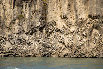 Godafoss Waterfall rock formations