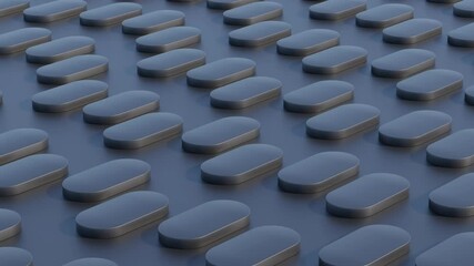 Monochrome Black 3D Abstract Background Featuring Flat Geometric Shapes in Structured Rows – Seamless Loop Animation for Motion Graphics, Branding and Modern Visual Projects - Powered by Adobe