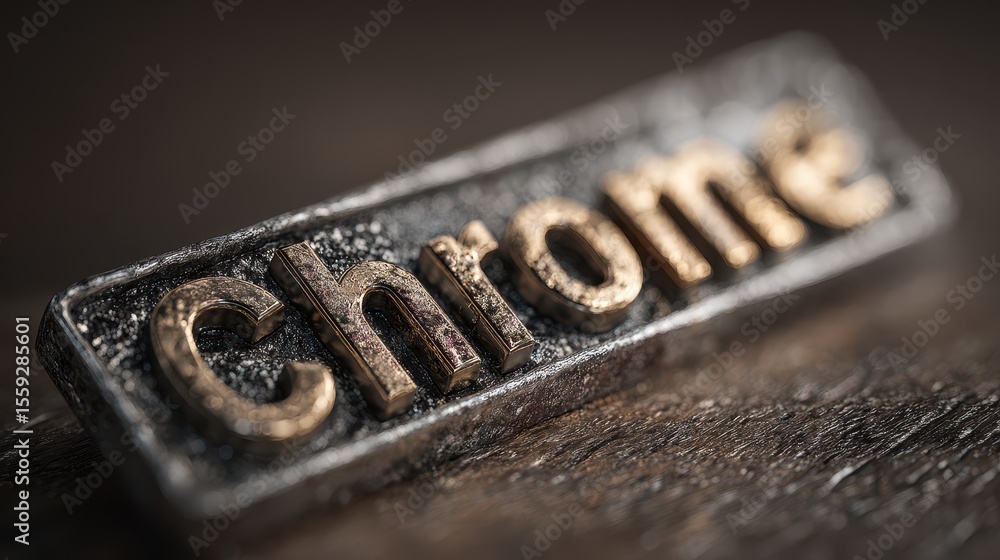 Fototapete teton text effect with metallic surface and realistic shadows on black background offers design elem