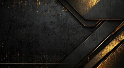 Abstract Dark Gold Tech Background