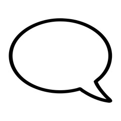 Blank speech bubble icon, vector design for communication concepts  