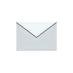 Simple White Envelope Icon: Minimalist Mail Graphic for Website & App Design