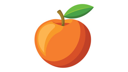 Simple vector illustration of a ripe peach
