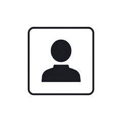 Mysterious Silhouette: Dark Profile Icon for User Interface