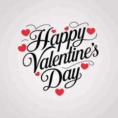Bold and cheerful Valentine's Day design with pink and black layered script text, surrounded by hand-drawn hearts and sparkles on a clean white background.Untitled